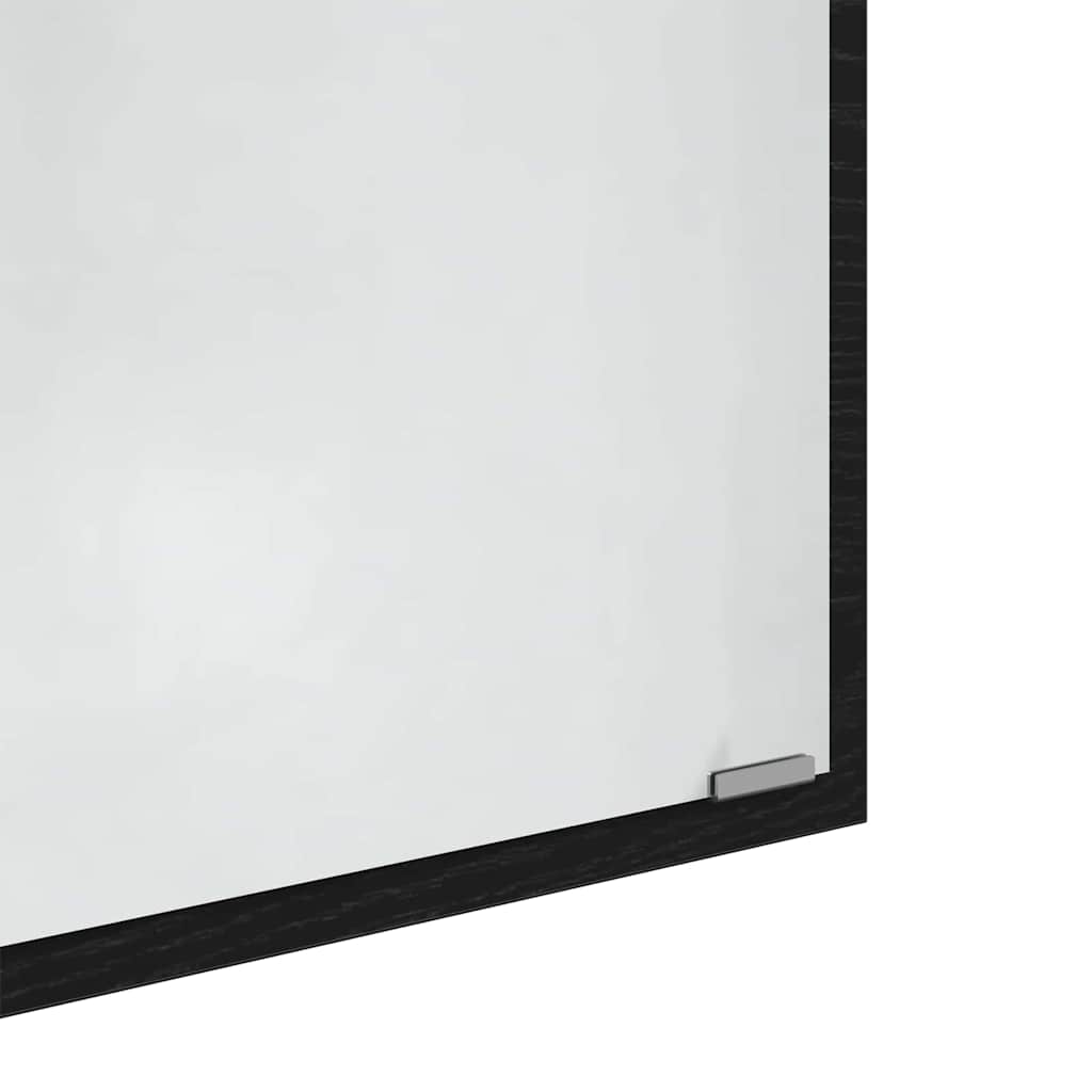Mirror Wall-mounted Black Oak 90 x 8.5 x 37 cm Engineered Wood