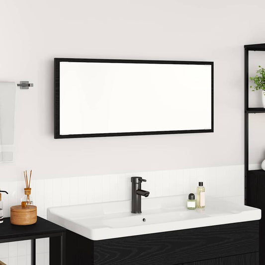 Mirror Black Oak 90 x 8.5 x 37 cm Engineered Wood