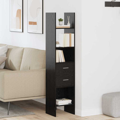 Book Cabinet Black oak 40 x 35 x 180 cm Engineered wood