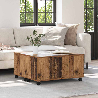 Coffee Table Old Wood 75 x 75 x 38 cm Engineered Wood
