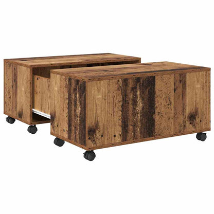 Coffee Table Old Wood 75 x 75 x 38 cm Engineered Wood