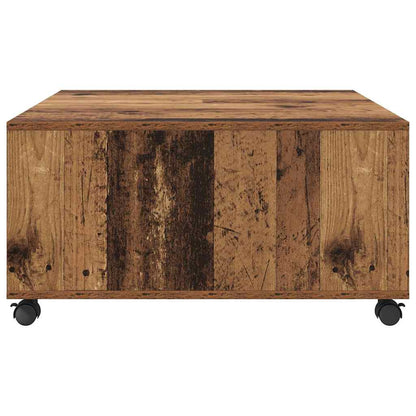 Coffee Table Old Wood 75 x 75 x 38 cm Engineered Wood