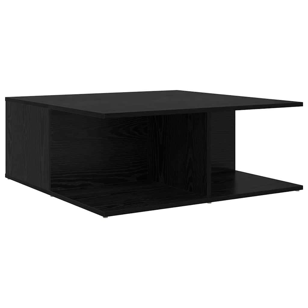 Coffee Table Black oak 80 x 80 x 31 cm Engineered wood