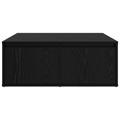Coffee Table Black oak 80 x 80 x 31 cm Engineered wood