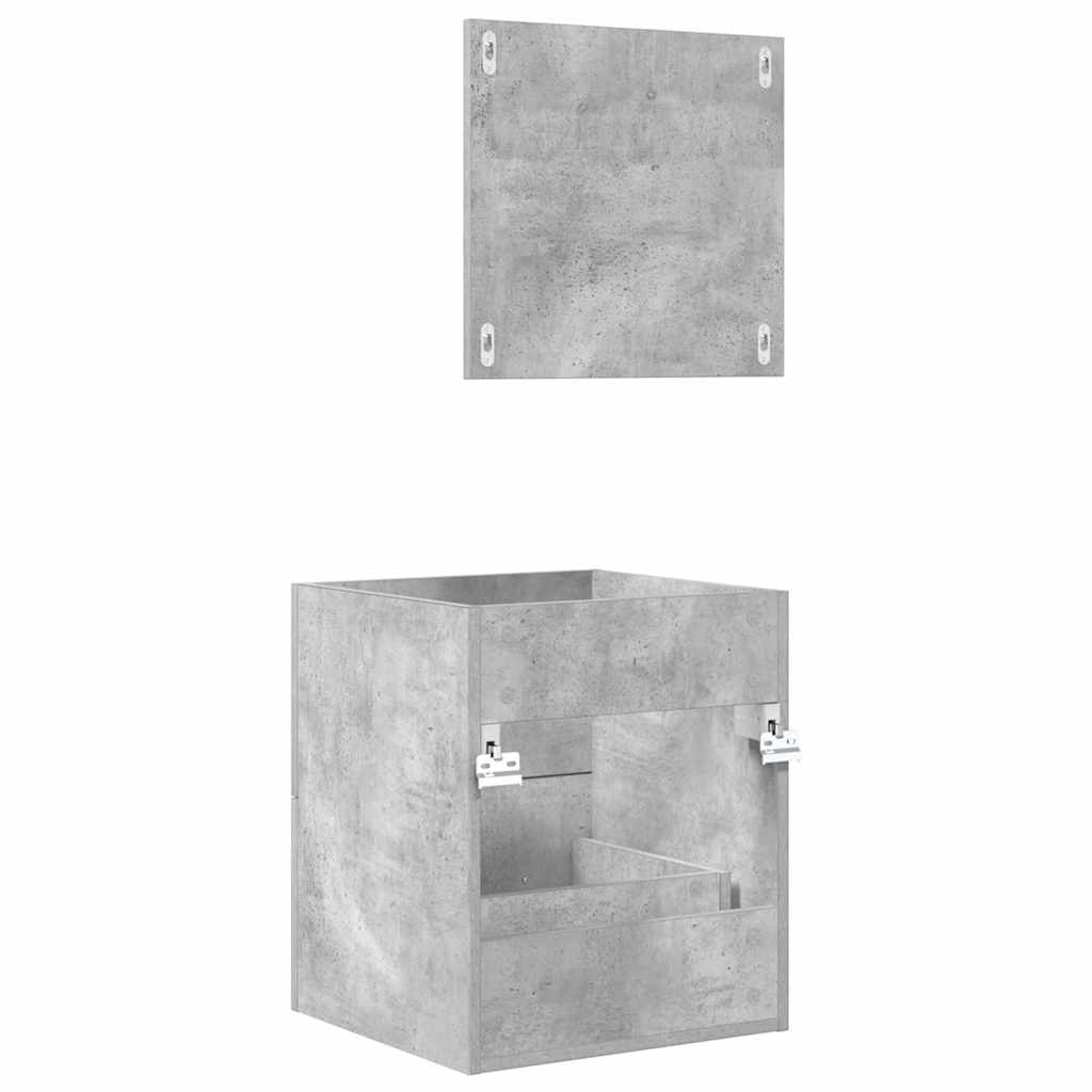 Bathroom Furniture Set with Drawer Grey 41 x 38.5 x 48 cm