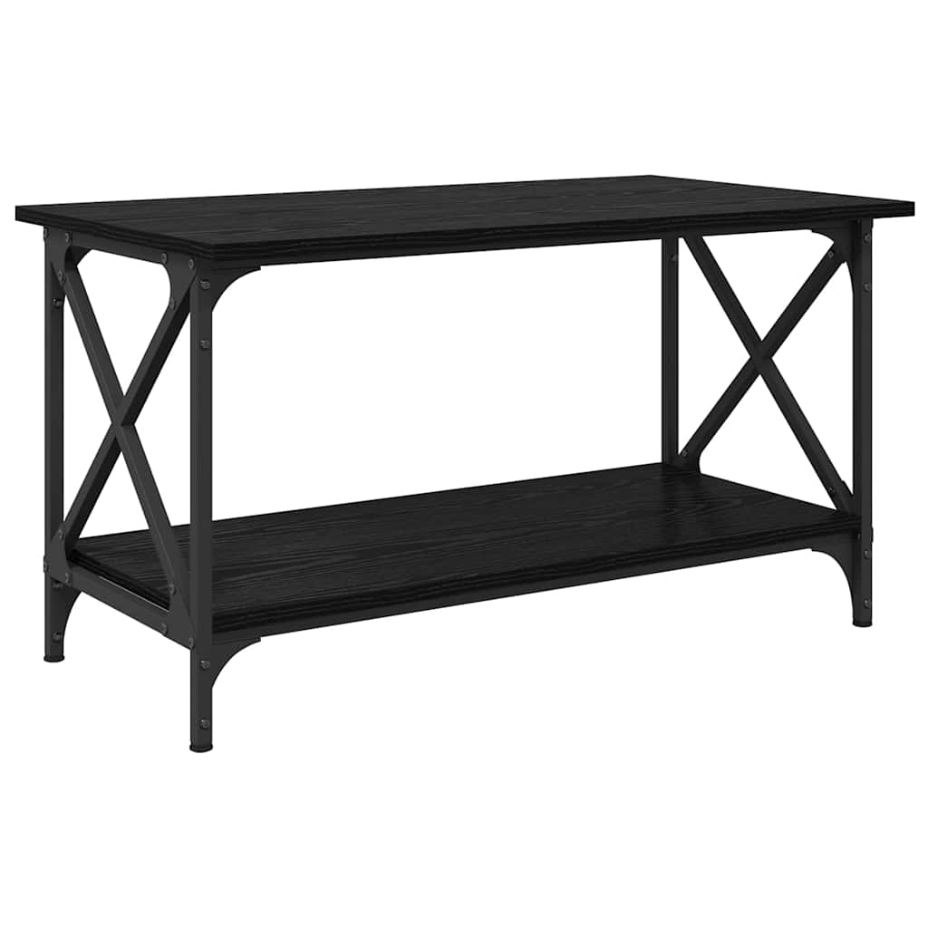 Coffee Table Black oak 80 x 45 x 45.5 cm Engineered wood