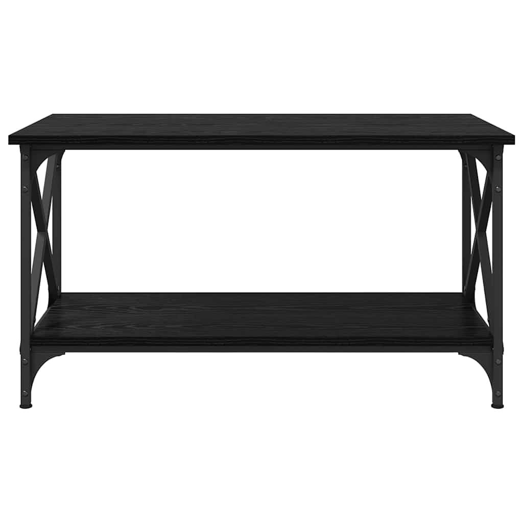 Coffee Table Black oak 80 x 45 x 45.5 cm Engineered wood
