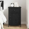 Bedside Cabinet Black oak 40 x 42 x 60 cm Engineered wood