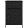 Bedside Cabinet Black oak 40 x 42 x 60 cm Engineered wood