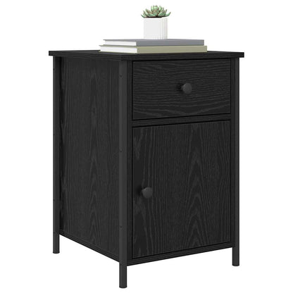 Bedside Cabinet 2 pcs Black Oak 40 x 42 x 60 cm Engineered Wood