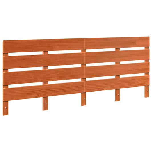 Headboard Wax Brown 200.5 x 3 x 80 cm Solid Pine Wood