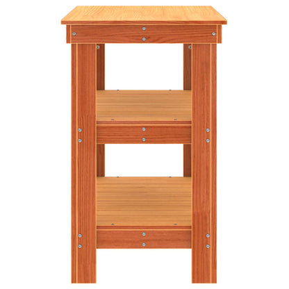 Work Bench Wax Brown 78.5 x 50 x 80 cm Solid Pine Wood