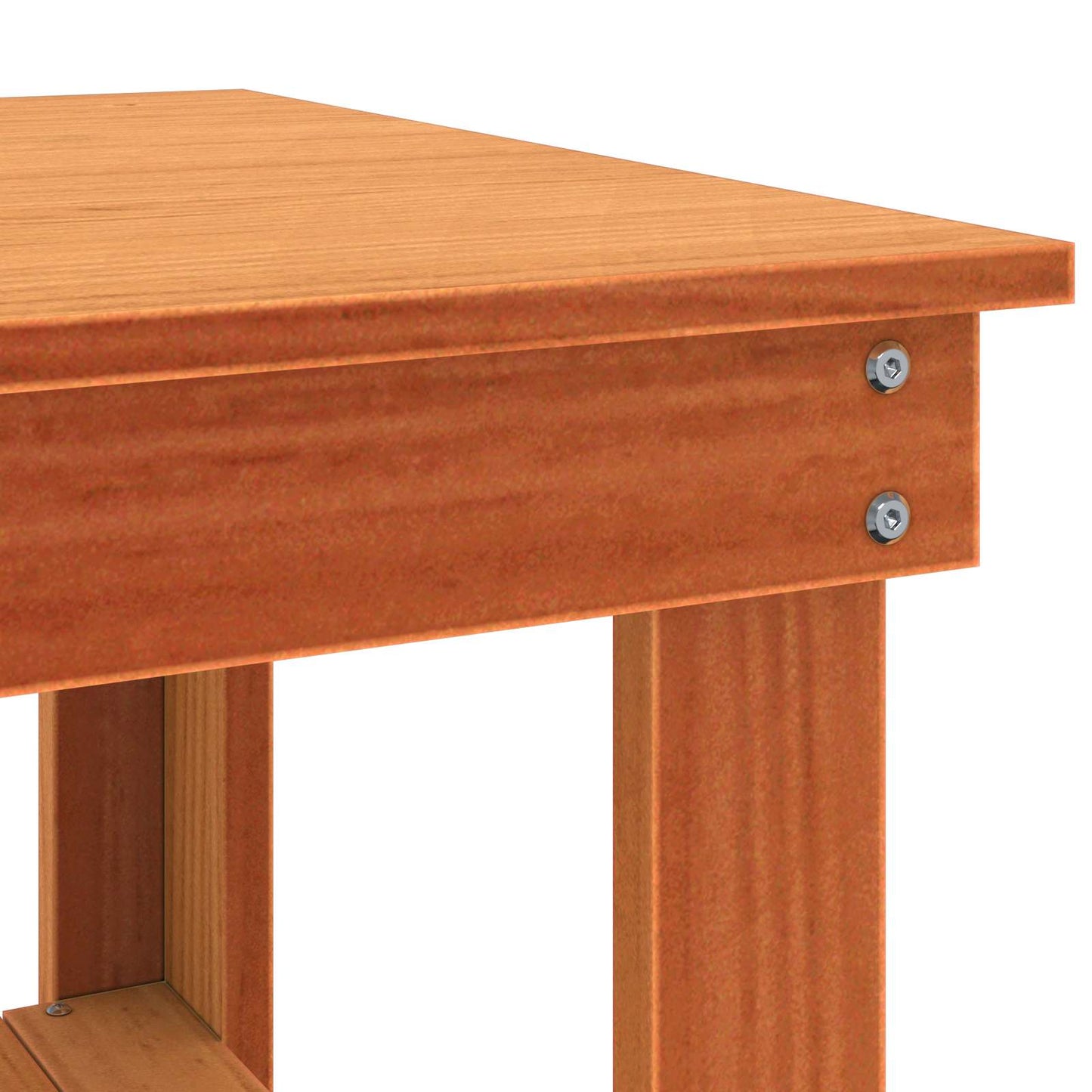 Work Bench Wax brown 110.5 x 50 x 80 cm Solid pine wood
