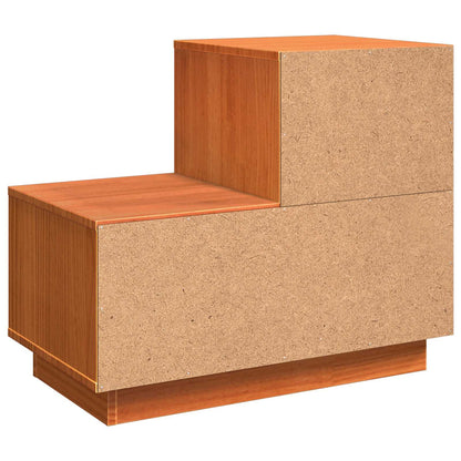 Bedside Cabinet 2 pcs Wax Brown 60 x 34 x 51 cm Engineered Wood