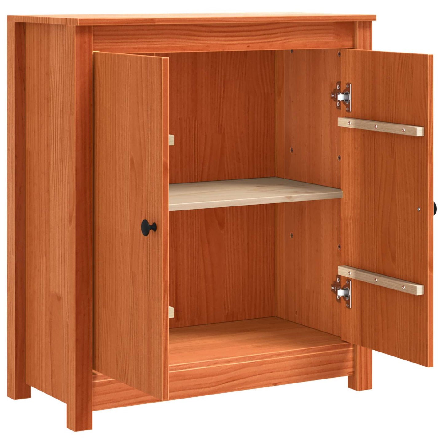 Sideboard Wax Brown 70 x 35 x 80 cm Solid Pine Wood