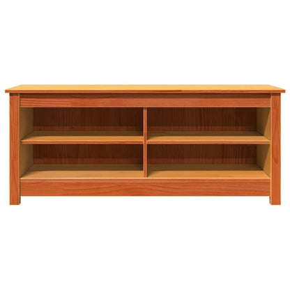 Shoe Bench Wax brown 110 x 38 x 45.5 cm Solid pine wood