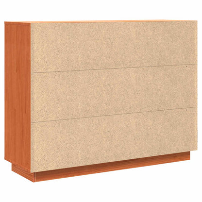 Sideboard Wax Brown 104.5 x 34 x 80 cm Solid Pine Wood
