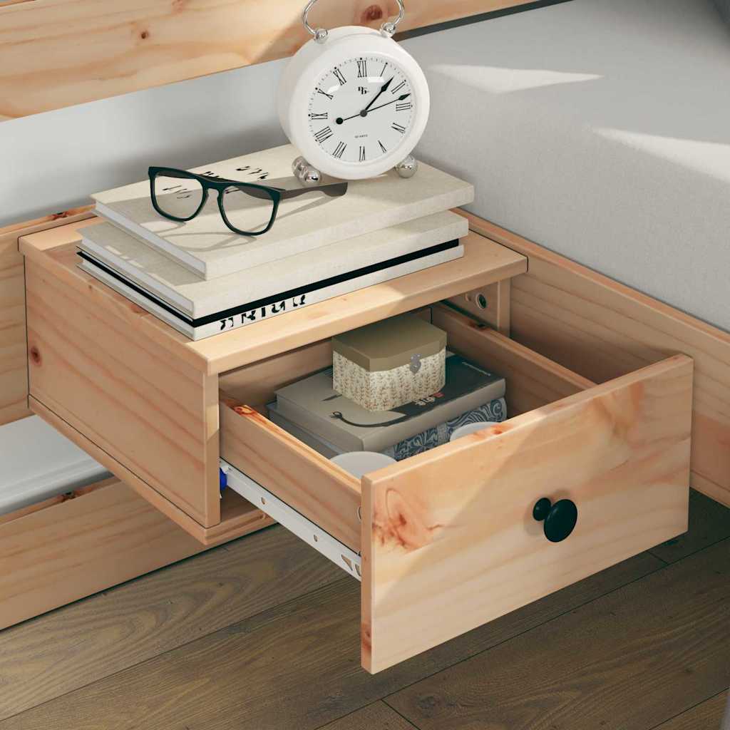 Bed Frame with Headboard Brown 150 x 200 cm Solid Pine Wood