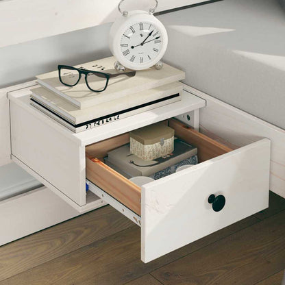 Bed Frame with Headboard White 120 x 200 cm Solid Pine Wood