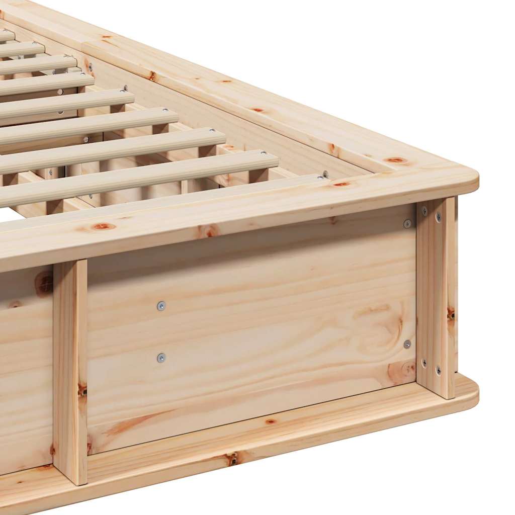 Bed Frame Brown 200 x 200 cm Solid Pine Wood