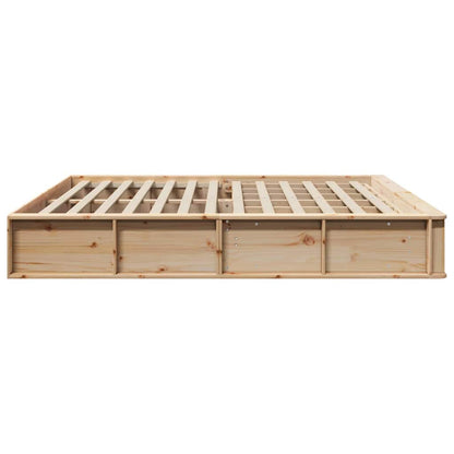 Bed Frame Brown 200 x 200 cm Solid Pine Wood
