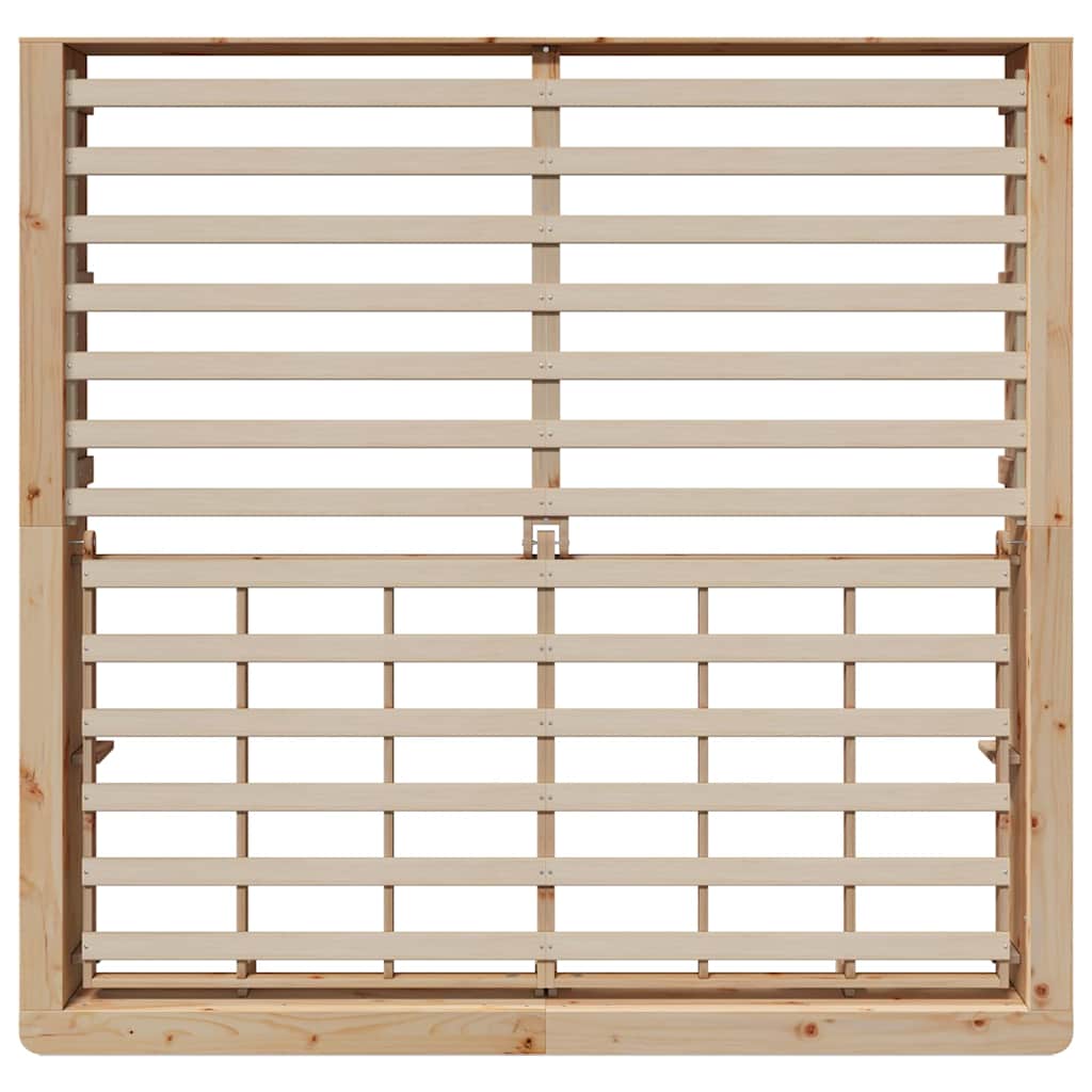 Bed Frame Brown 200 x 200 cm Solid Pine Wood