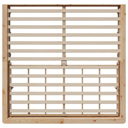 Bed Frame Brown 200 x 200 cm Solid Pine Wood