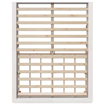 Bed Frame White 160 x 200 cm Solid Pine Wood