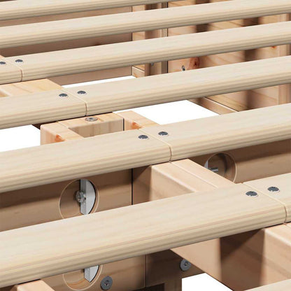 Bed Frame Brown 120 x 200 cm Solid Pine Wood