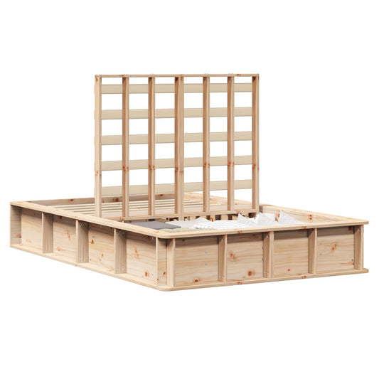 Bed Frame Brown 120 x 200 cm Solid Pine Wood