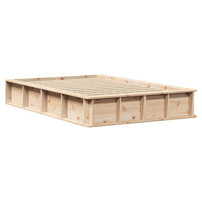 Bed Frame Brown 120 x 200 cm Solid Pine Wood