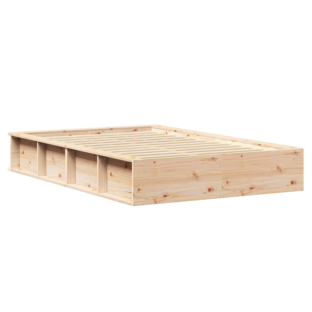 Bed Frame Brown 120 x 200 cm Solid Pine Wood