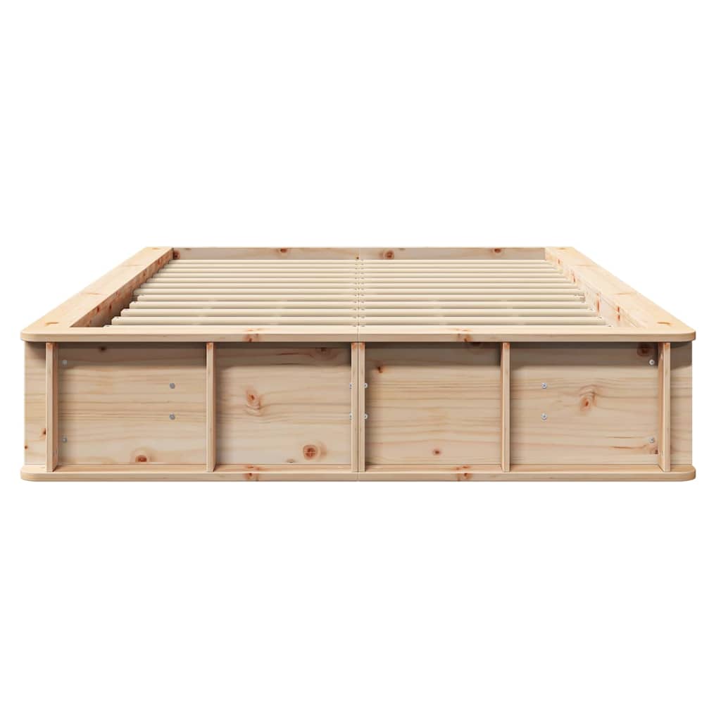 Bed Frame Brown 120 x 200 cm Solid Pine Wood