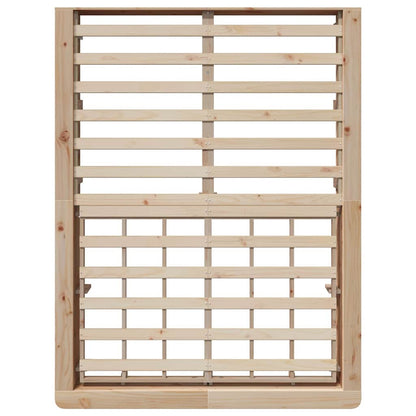 Bed Frame Brown 140 x 190 cm Solid Pine Wood