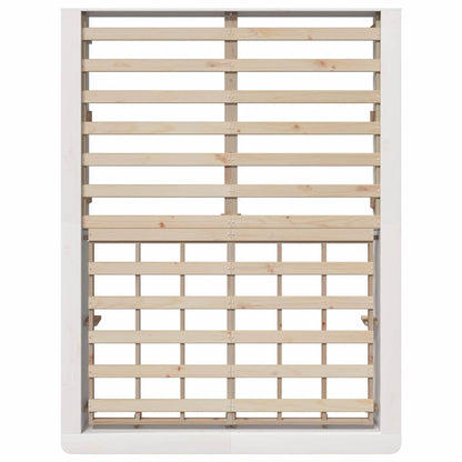 Bed Frame White 140 x 190 cm Solid Pine Wood
