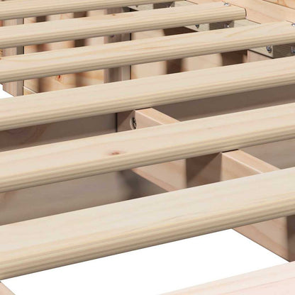 Bed Frame Brown 100 x 200 cm Solid Pine Wood