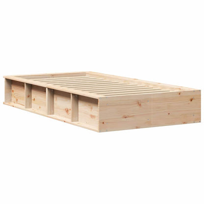 Bed Frame Brown 100 x 200 cm Solid Pine Wood