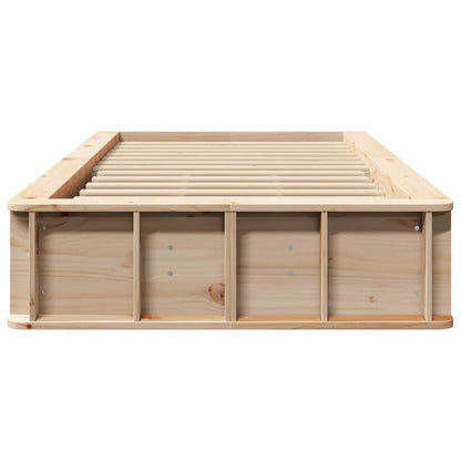 Bed Frame Brown 100 x 200 cm Solid Pine Wood