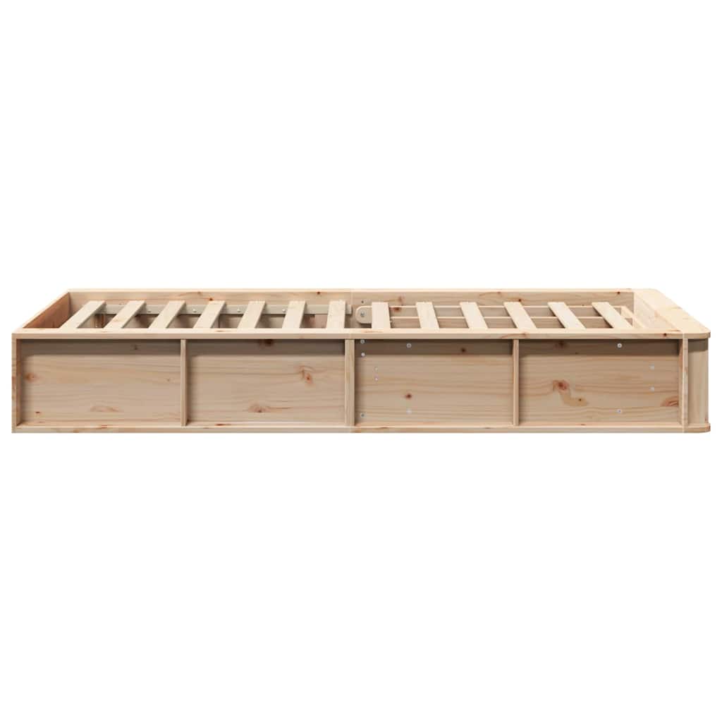 Bed Frame Brown 100 x 200 cm Solid Pine Wood
