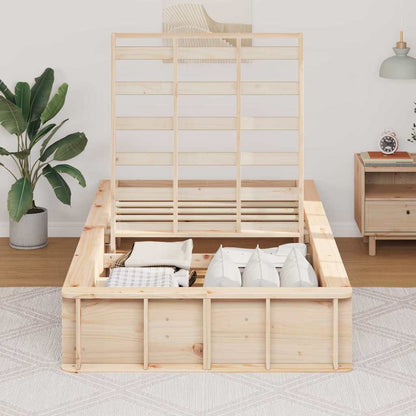Bed Frame Brown 90 x 200 cm Solid Pine Wood