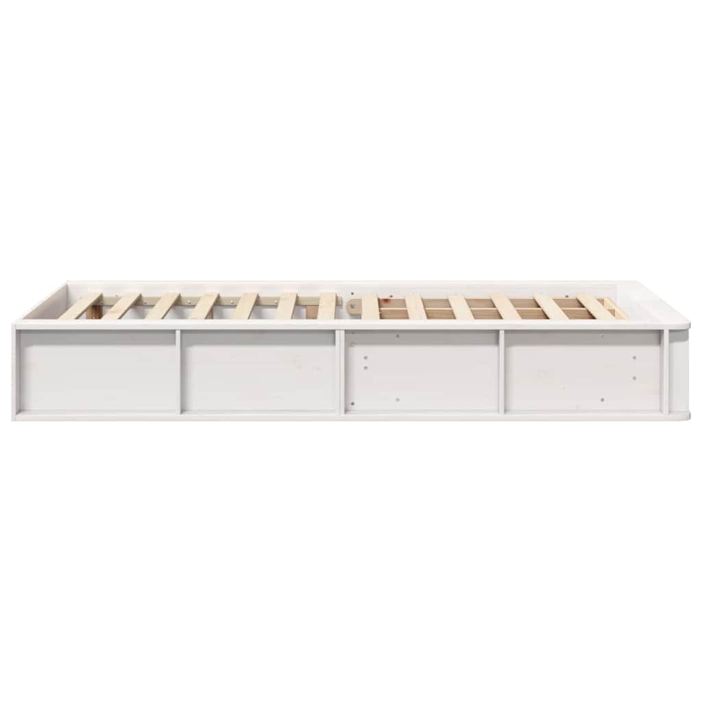 Bed Frame White 80 x 200 cm Solid Pine Wood