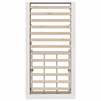 Bed Frame White 80 x 200 cm Solid Pine Wood