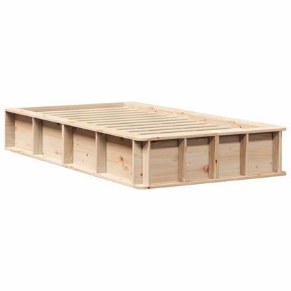 Bed Frame Brown 90 x 190 cm Solid Pine Wood