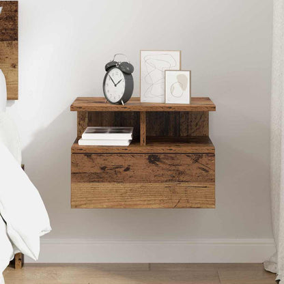 Floating Nightstand Old Wood 40 x 31 x 28 cm Engineered Wood