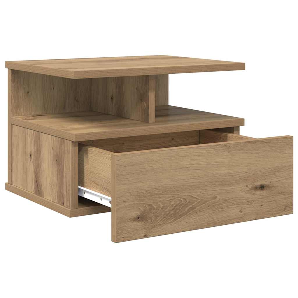Floating Nightstand 2 pcs Artisan Oak 40 x 31 x 28 cm