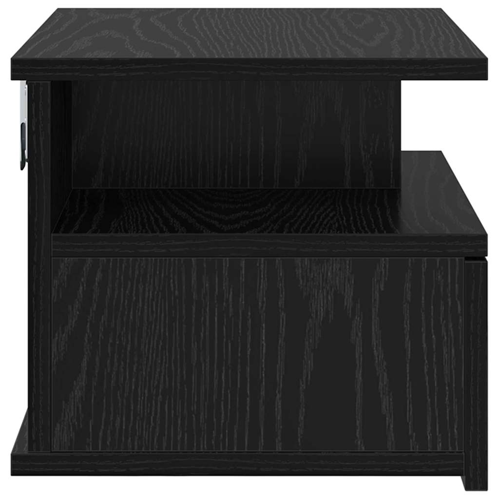 Floating Nightstand with Drawer 2 pcs Black Oak 40 x 31 x 28 cm