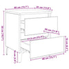 Bedside Cabinet 2 pcs Old wood 40 x 35 x 50 cm Engineered wood