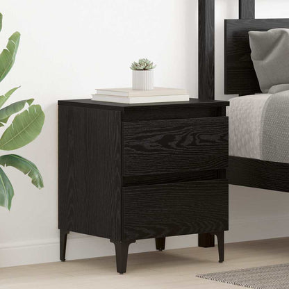 Bedside Cabinet Black oak 40 x 35 x 50 cm Engineered wood