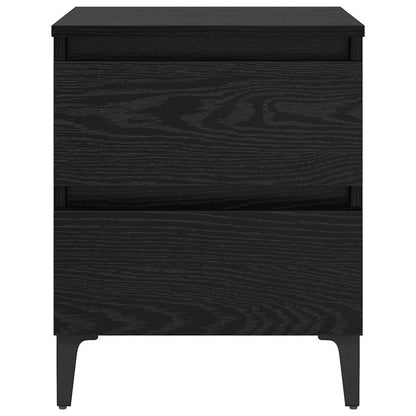 Bedside Cabinet Black oak 40 x 35 x 50 cm Engineered wood