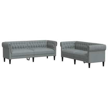 Living Room Couch 2 pcs Light Grey 201.5 x 74.5 x 74.5 cm